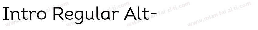 Intro Regular Alt字体转换